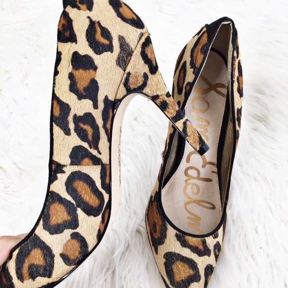 Sam Edelman Zola Leopard Calf Hair Heels  - Picture 3 of 10